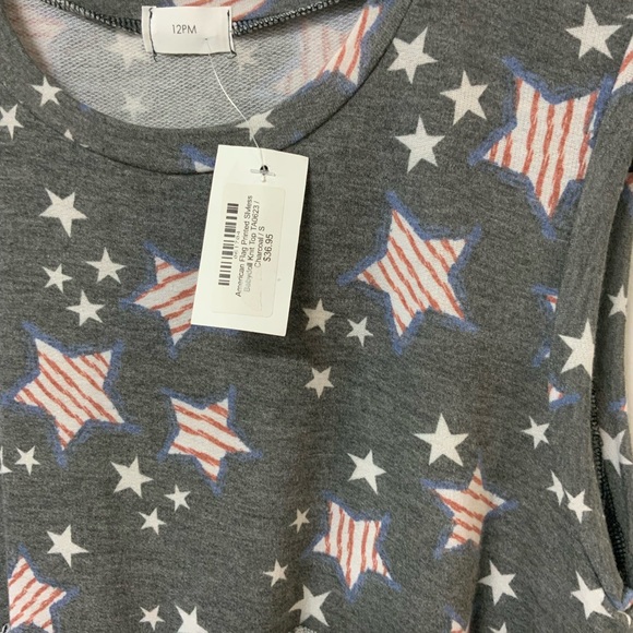 12PM (S) blu stripe star tank NWT - Picture 3 of 3